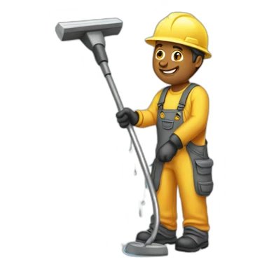 Powerwashing man sticker