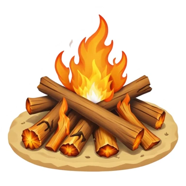 Beach camp fire sticker