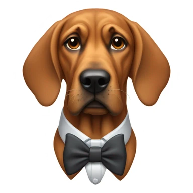 Bloodhound with a bow tie  sticker