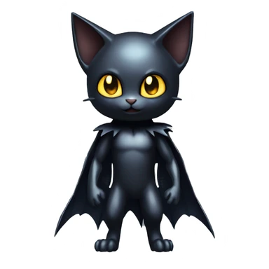 Shiny Dark-type-Poison-type-Fakémon-Bat-Cat full body sticker