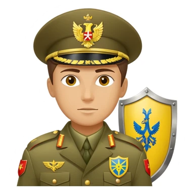 Ukrainian military against the background of the shield, the shield has two colors: the evil one is yellow on the right, the beast is written in the Latin alphabet 34 OMПБ sticker