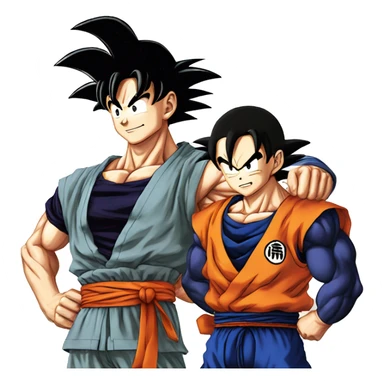 Akira toriyama et Goku amis sticker