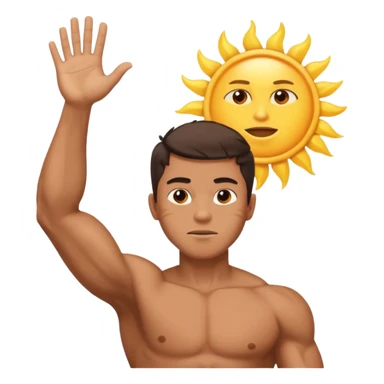 joshua bible chracter raising his hand stopping the sun sticker