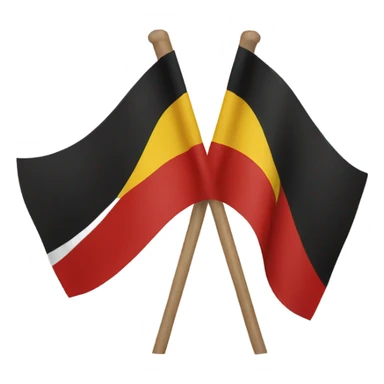 red and black flag with a yellow circle in the middle  sticker