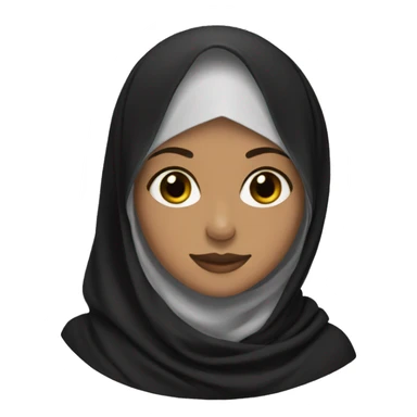 Hijabi with a black hijab sticker