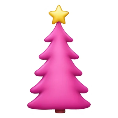 Pink Christmas tree sticker