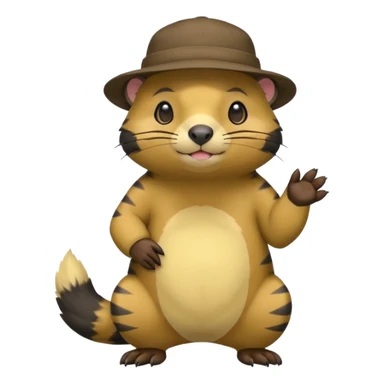 Groundhog-Drowzee-Baltoy-Civet-Pokémon (full body) sticker