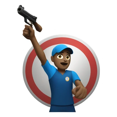 Olympic shooter shooting a ten point nine sticker