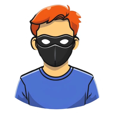 Guy with mask on  sticker