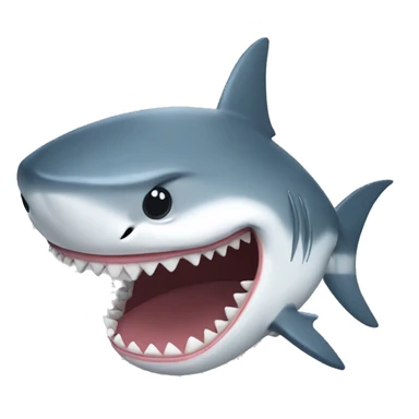 Shark with an emo haircut sticker