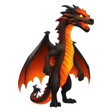  Full Body Legendary Cool Brown-Black-Red-Orange-gradient Magma-Lava-Volcano-Dragon sticker