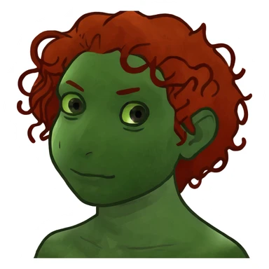 Plus size Brown girl with Red curly hair and Brown eyes  sticker