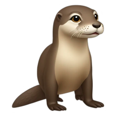 Loutre sur cheval sticker