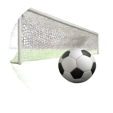 Soccer ball and goal sticker