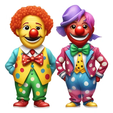 Two clowns sticker