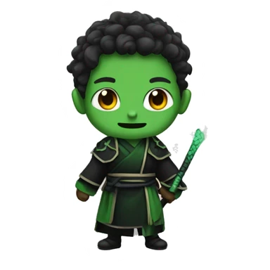 Demon slayer with green and black robe. Hashira sticker