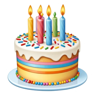  Colorful birthday cake with sprinkles sticker