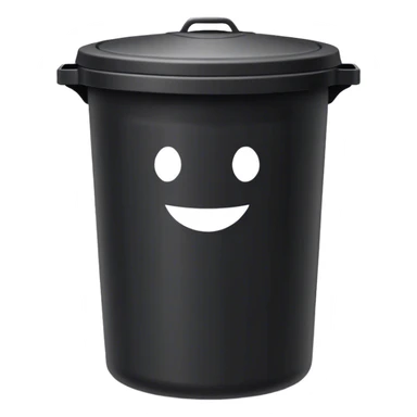 Plastic garbage can sticker