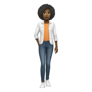 woman has a modern, minimalist look with natural hair, minimal makeup, and smart-casual outfits like jeans, blazers, and sneakers. She often wears a smartwatch , balancing practicality and professionalism.






 sticker