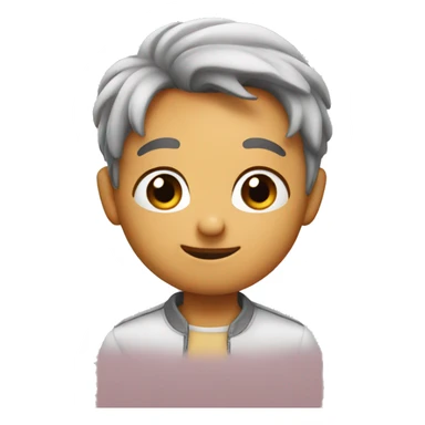 Flirty shy emoji sticker