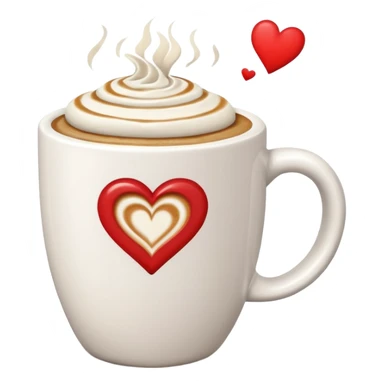 Coffee mug with latte sticker