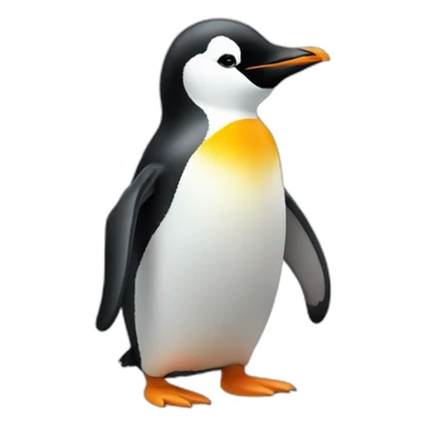 Penguin with heart-shaped beak sticker