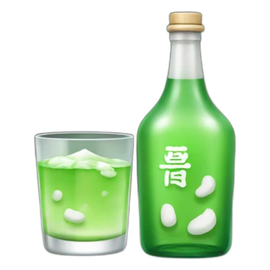 Soju bottle sticker