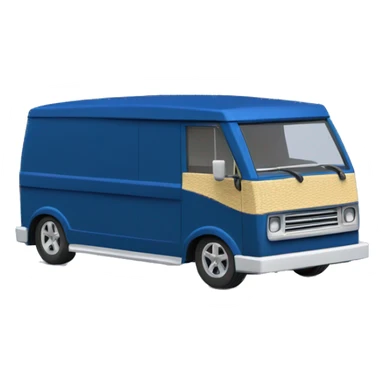 Barbie wide-fender dark blue Papercraft long step-van  sticker