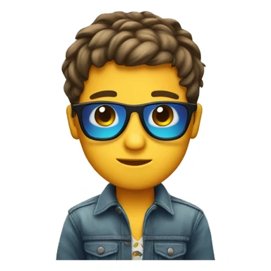 A boy with sunglass sticker