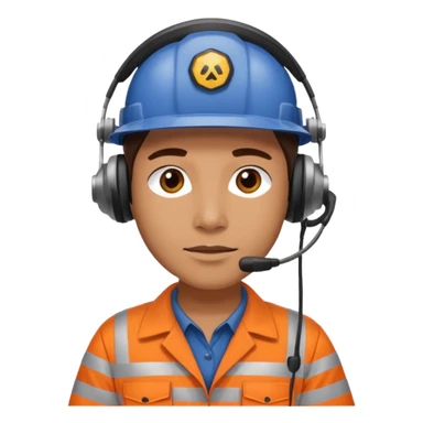 Dispatch department worker without helmet  sticker
