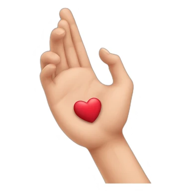 Una mano soportando un corazón sticker