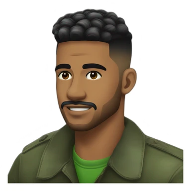 Barber Cariocas do Rio de Janeiro Brasil, criar do RJ roupas típicas da favela Streetwear black Brazilian young favela barberman doing a degradê militar fade haircut in a black Brazilian Man sticker