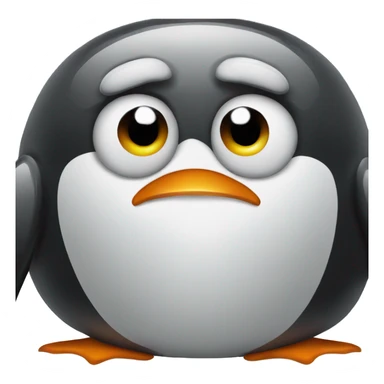 Penguin is angry about a computer error sticker