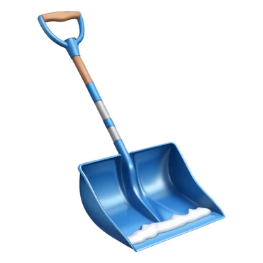 snow shovel object icon, metal snow shovel with wooden handle, winter equipment, glossy highlights, 3D cartoon, mobile game icon style, centered, clean background, no text, no watermark

 sticker