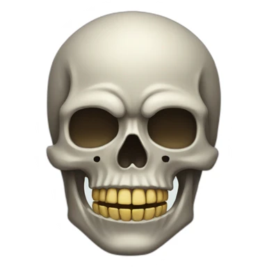 Horrifying skull emoji sticker