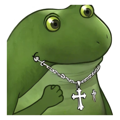 A Christian cross sticker