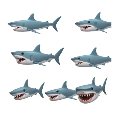 shark in the car sticker