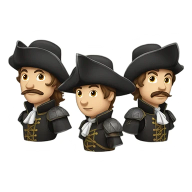 the three musketeers sticker