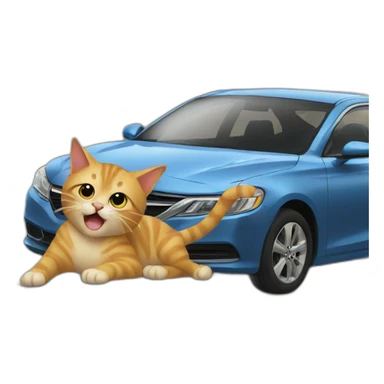 cat crashed a car sticker