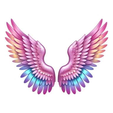 Sparkly little soft pink pony wings. Only left and right wings without pony. sticker