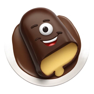 chocolate quenelle on plate sticker