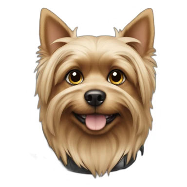 Dog male Yorkshire with Batman Costume sticker