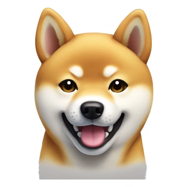 shiba inu cold | face | grinning face with sweat | open | smile | sweat sticker
