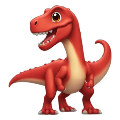 Red dino sticker