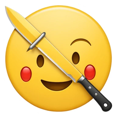 Emoji mit Messer sticker