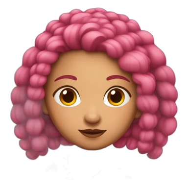 Métis girl with long and pink hair sticker