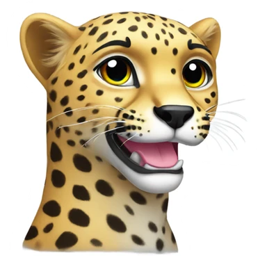 rainbow cheetah sticker