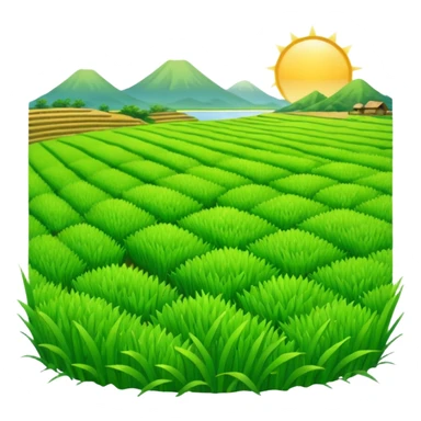Draw an emoji of a rice field. sticker