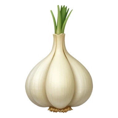 single garlic clove with cubed garlic sticker