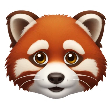red panda face sticker